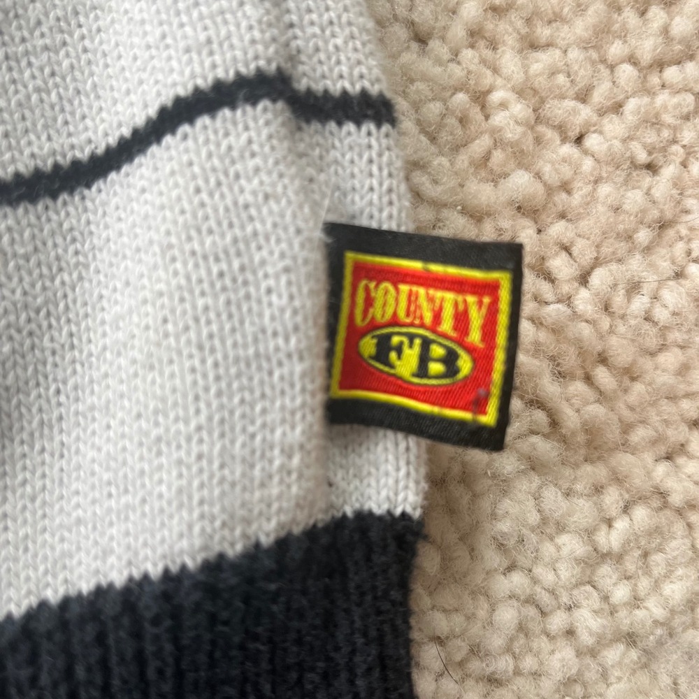 ⭐️3 for $30 Charlie Browns County The Real OG FB County Mens Stripe Polo Sz XL - Picture 4 of 7